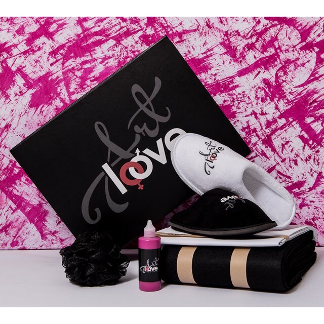Pink Passion -  Erotische kreativität für verliebte - Sinnliche Bodypaint  Malerei - Set Magenta auf Weißer Leinwand